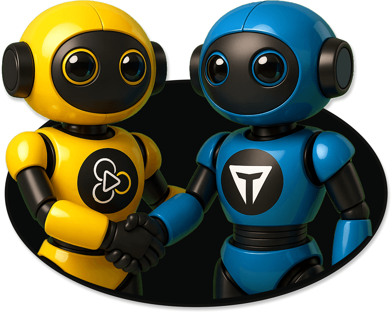 ITA Blockchain Yellow and Blue Robots